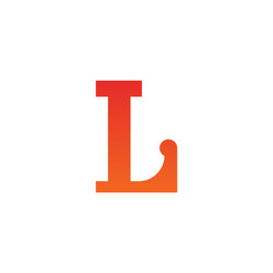 L letter initial icon logo design template Vector Image