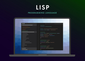 lisp programming language vector image