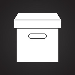 box icon on background for graphic and web design vector image