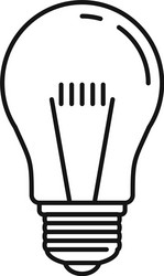 customer idea bulb icon outline style vector