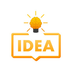 flat idea for concept design lightbulb icon vector image