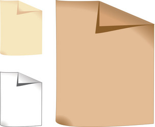 three sheets of paper vector image