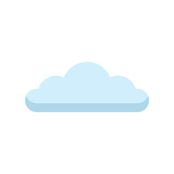 cloud sky - flat style icon on white background vector image