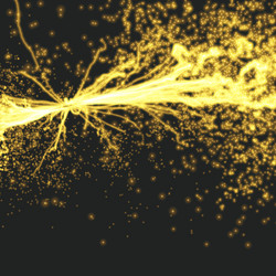 electricity lighting effects array with particles vector image