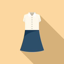 Fashion uniform icon flat college dress vector