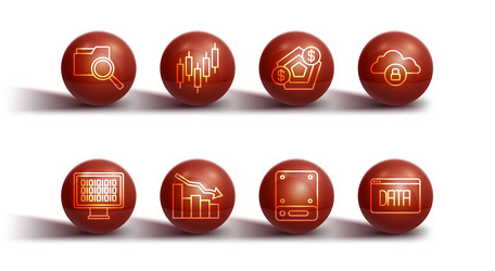 set line search with folder binary code cloud vector image