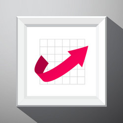 arrow graph in frame vector image
