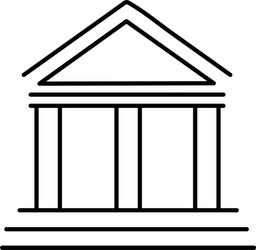building with columns icon vector image