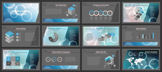 Business presentation templates vector