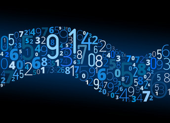 s-shape font from numbers vector image