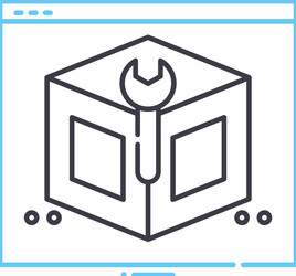 sdk web platform line icon outline symbol vector image