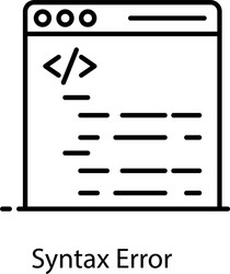 syntax error vector image