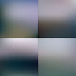 Abstract blurred hexagonal backgrounds set vector