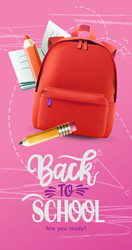 back to school poster welcome text Vector Image