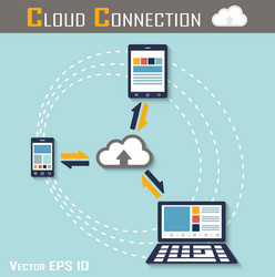 Cloud Data Connection vector image