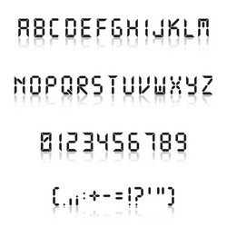 Digital Matrix Font Reflection vector image