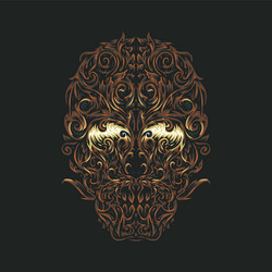 Ornament skull vector