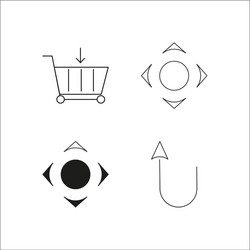 web simple linear icon setsimple outline icons vector image