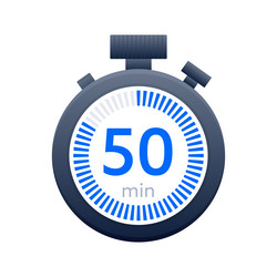 50 min timer and stopwatch icons countdown symbol vector image