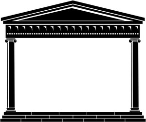 Greek temple Royalty Free Vector Image - VectorStock