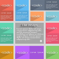 code sign icon programming language symbol set vector image