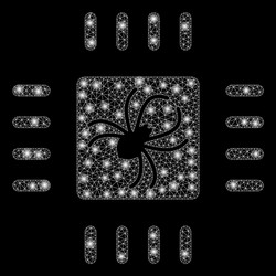 flare mesh 2d processor bug with spots vector image