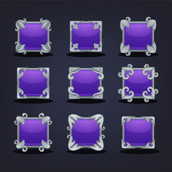 Game UI Elements - Boxes & Shapes vector image