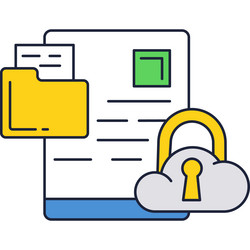 internet data secure icon web info safety vector image