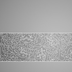 Abstract gray floral horizontal pattern background vector