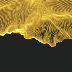 array with dynamic particles 3d technology style vector image