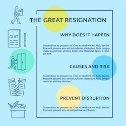 great resignation banner template vector