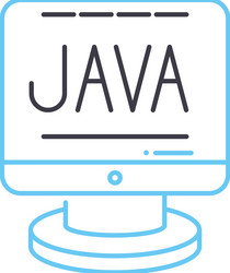 java line icon outline symbol vector image