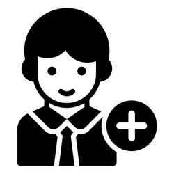 add user icon interface as a simple sign vector image