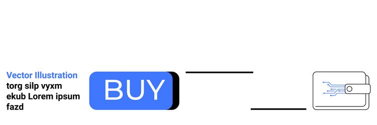 digital wallet integration with purchase button vector image
