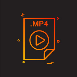 mp4 application download file files format icon vector image