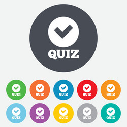 quiz sign icon questions and answers game vector image