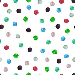 seamless pattern with colorful polka dots vector image