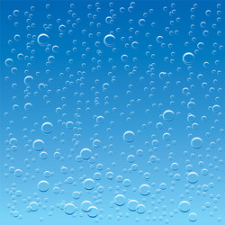 Water background with rising air bubbles vector