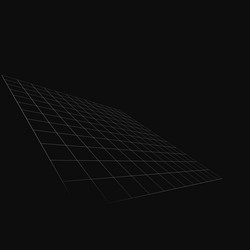 abstract 3d grid mesh in perspective checkered vector image