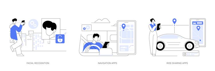 artificial intelligence applications abstract vector image
