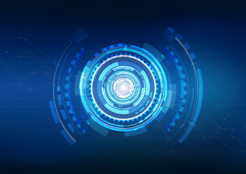 Abstract circle infographic digital technology Vector Image