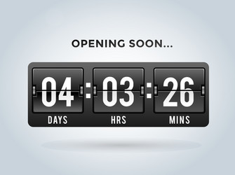 countdown clock digits board panels timer vector image