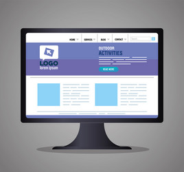 mockup responsive web concept website development vector image