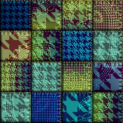 patchwork pattern with the houndstooths ornament vector image