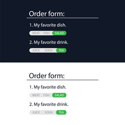 user survey form radio sheet is an html element vector image