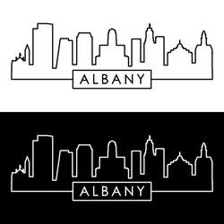 albany skyline linear style editable file vector image