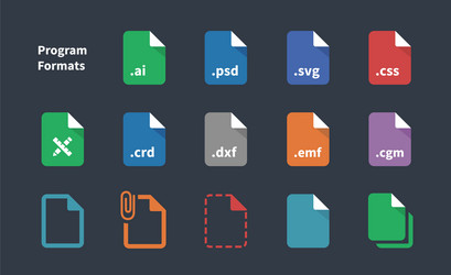 Program File Format Icons vector image
