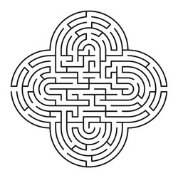 rgb abstract maze labyrinth with entry and exit vector image