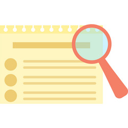 search form loupe flat icon isolated vector