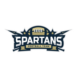 Spartan Football Logo - Bold Emblem Vector Image